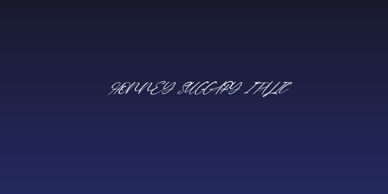 Honney Suggary Italic Social Header