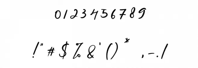 Honney Suggary Font OTHER CHARS