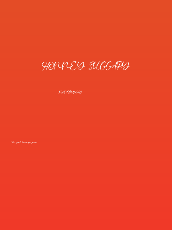 Honney Suggary Poster