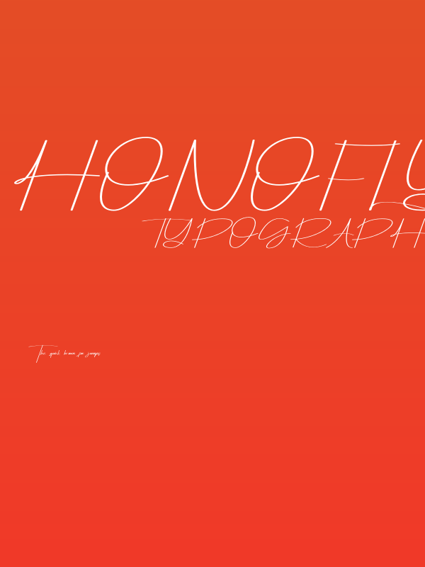 Honofly Poster