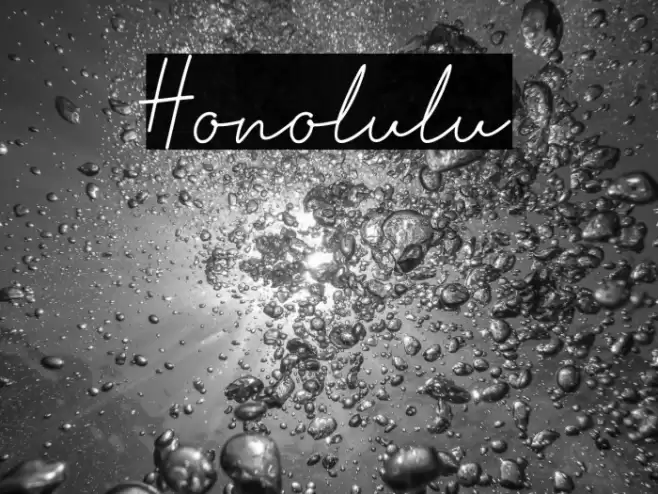 Honolulu Font examples