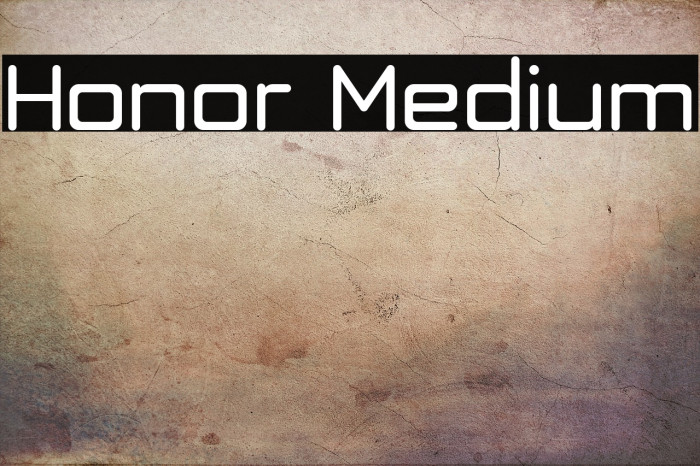 Honor Medium Font examples