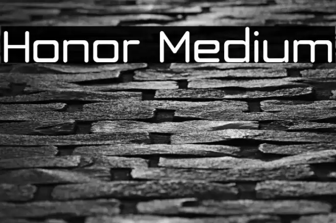 Honor Medium Font examples
