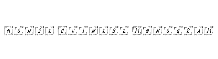 Honse Chinese Monogram Font