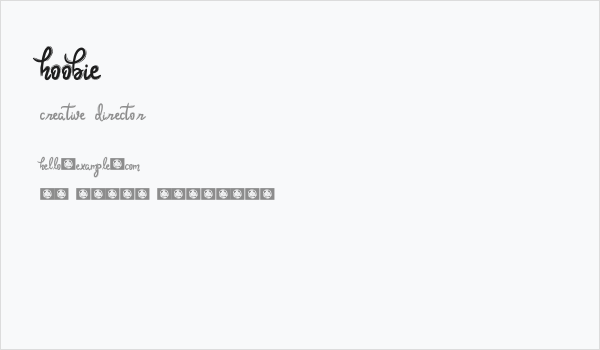 Hoobie Business Card