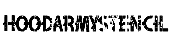 Hood Army Stencil  नि: शुल्क फ़ॉन्ट्स डाउनलोड
