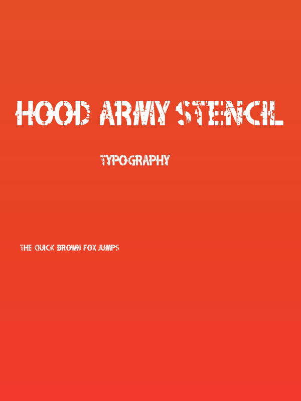 Hood Army Stencil Poster