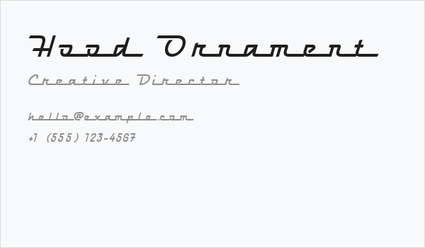 Hood Ornament Business Card