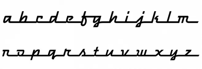 Hood Ornament Font LOWERCASE