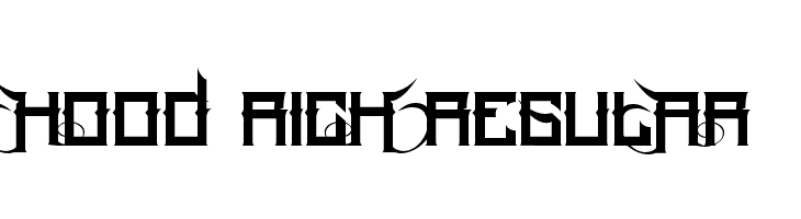 Hood Rich Regular  les polices de caractères gratuit tlcharger