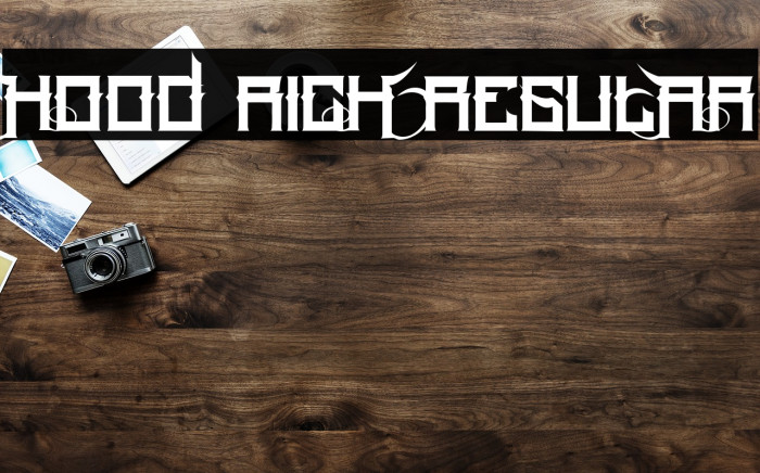 Hood Rich Regular Font examples