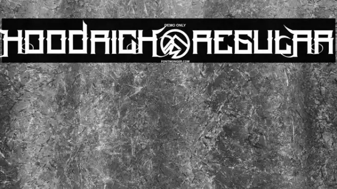 HoodRich-Regular Font examples