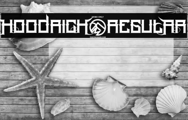 HoodRich-Regular Font examples