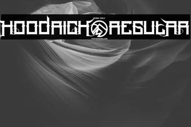 HoodRich-Regular Font examples