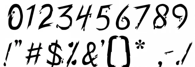 Hooded Font OTHER CHARS