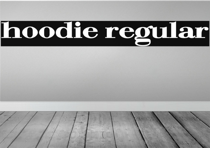 Hoodie Regular Font examples