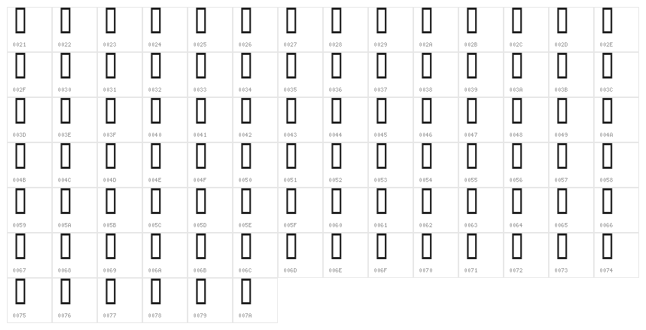 Hoodlum Character Map