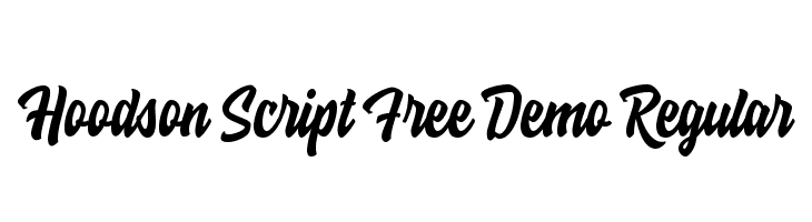 Hoodson Script Free Demo Regular  لخطوط تنزيل