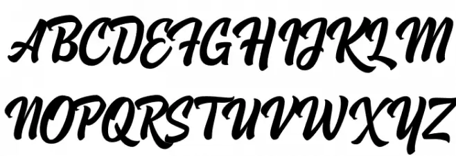 Hoodson Script Free Demo Regular フォント 大文字