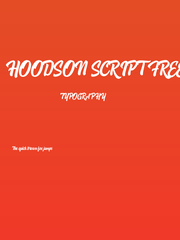 Hoodson Script Free Demo Regular Poster