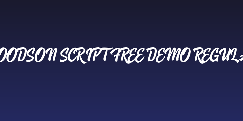 Hoodson Script Free Demo Regular Social Header