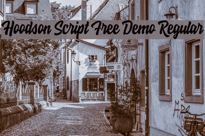 Hoodson Script Free Demo Regular Шрифта examples