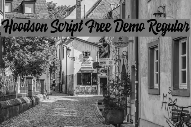 Hoodson Script Free Demo Regular Шрифта examples