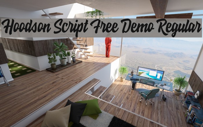 Hoodson Script Free Demo Regular Шрифта examples