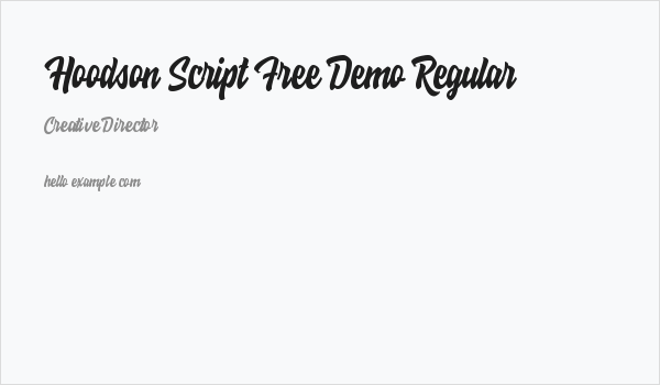 Hoodson Script Free Demo Regular Business Card