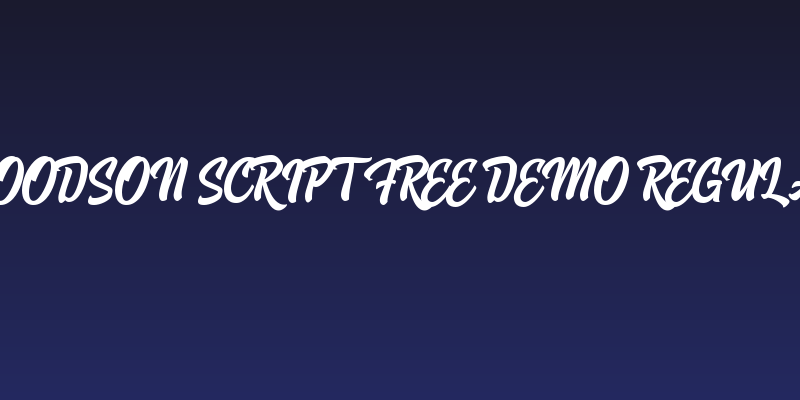 Hoodson Script Free Demo Regular Social Header