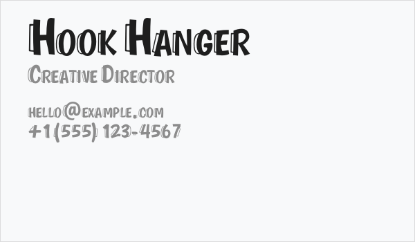 Hook Hanger Business Card