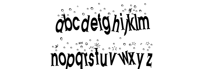 Hooked on Booze Font LOWERCASE