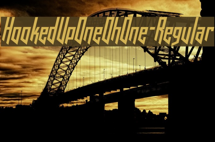 HookedUpOneOhOne-Regular Font examples