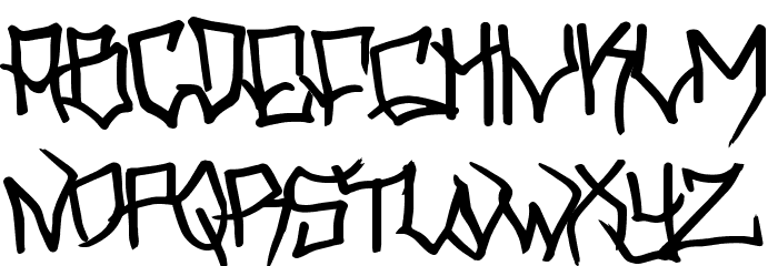 Hooligan Font LOWERCASE