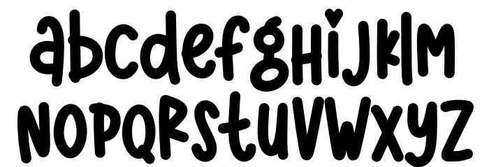 Hoollidday Font LOWERCASE