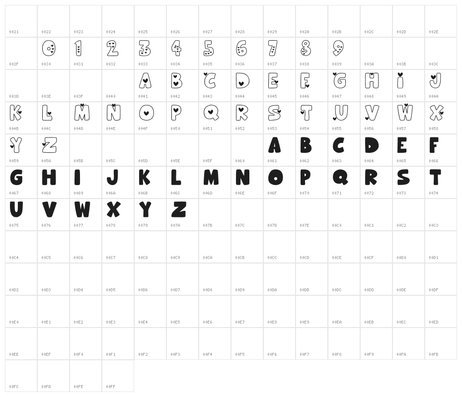Hooman Love Character Map