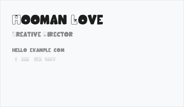 Hooman Love Business Card