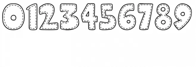 Hooman Stitch Font OTHER CHARS