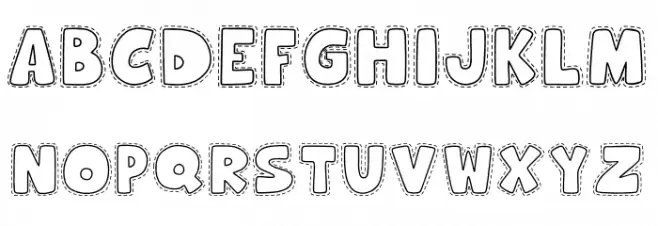 Hooman Stitch Font LOWERCASE