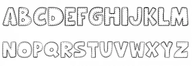 Hooman Stitch Schriftart Groß