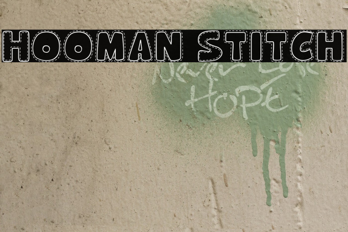 Hooman Stitch Font examples