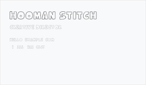 Hooman Stitch Business Card