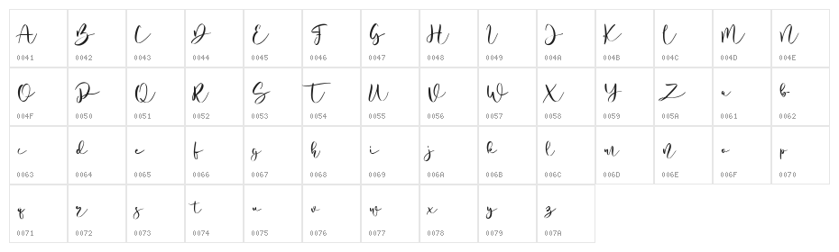 Hoomanist Free Regular Character Map