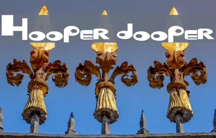 Hooper dooper Font examples