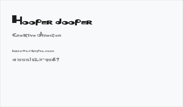 Hooper dooper Business Card