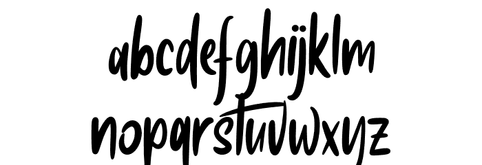 Hoosky Font LOWERCASE