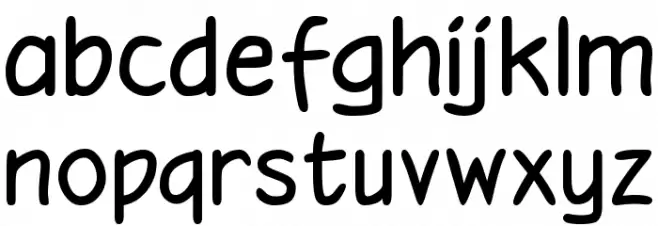 Hooteroll फ़ॉन्ट लोअरकेस