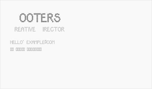 Hooters Business Card