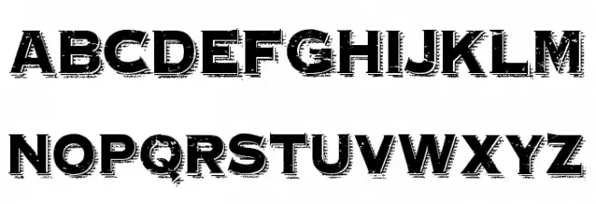 Hooverville خط أحرف كبيرة