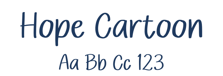 Hope Cartoon Font Preview